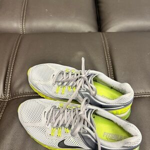 Nike Gray and Neon Green Running Shoes